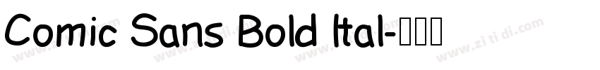 Comic Sans Bold Ital字体转换